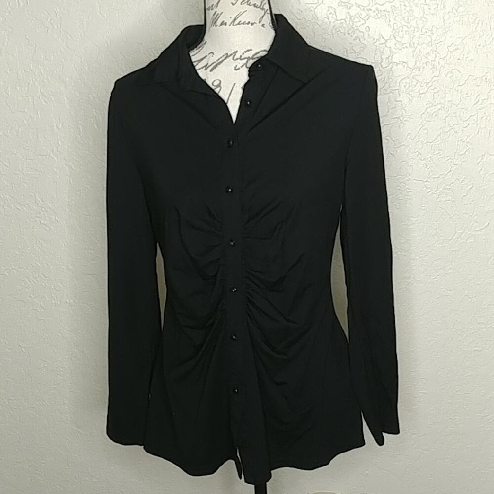 Mliyasan Button Front Shirt Black Size XL